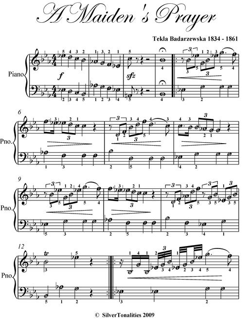 Title details for A Maiden's Prayer Elementary Piano Sheet Music by Tekla Badarzewska - Wait list